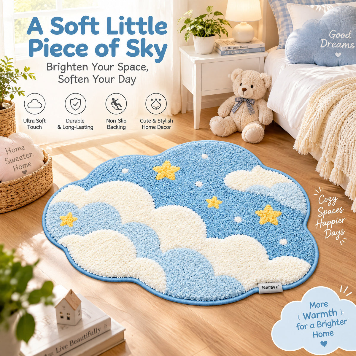 Neravz Dreamy Sky Cloud rug - image 5
