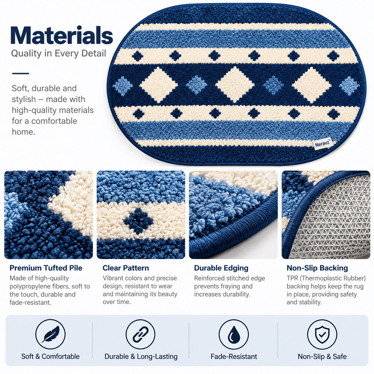 Neravz geometric rug gallery 3