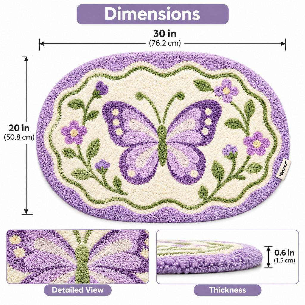 Neravz butterfly garden rug 2