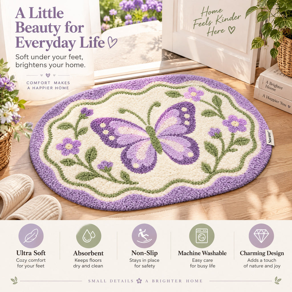 Neravz butterfly garden rug 5