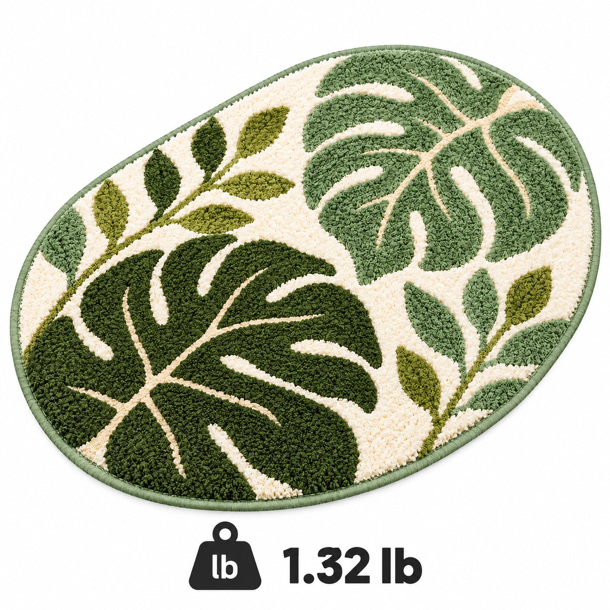 Neravz monstera leaf rug photo 4