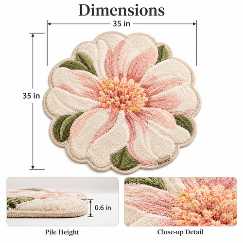 Neravz magnolia tufted rug gallery 2
