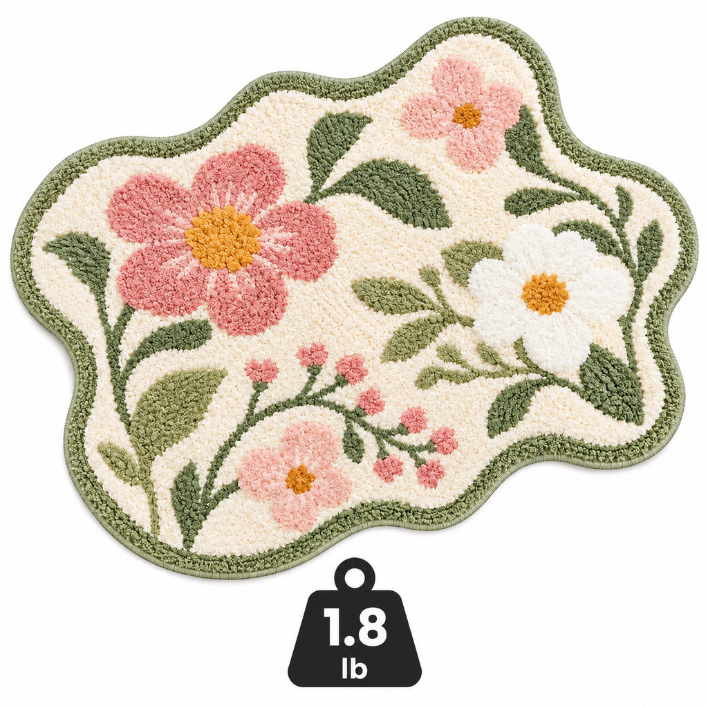Neravz™ Cottage Wildflower Scalloped Accent Rug photo 4