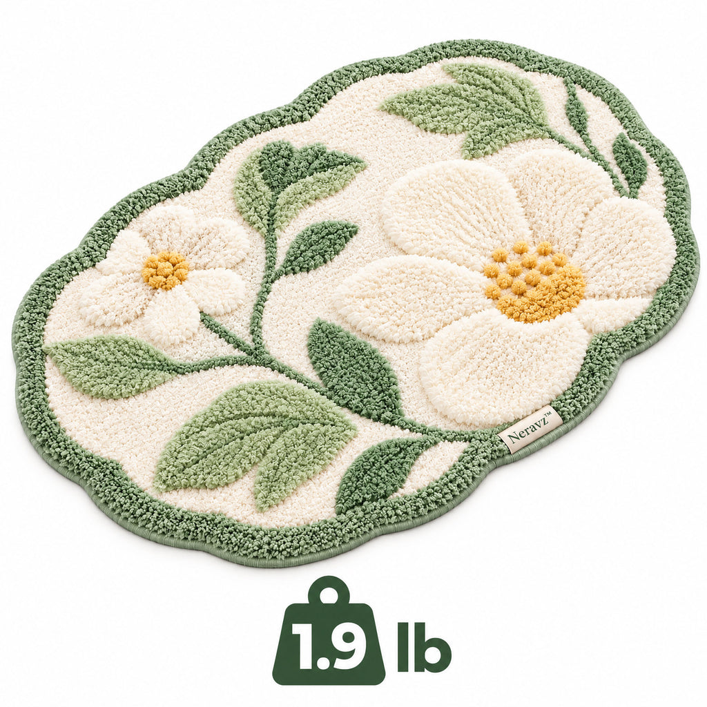 Neravz™ Ivory Daisy Botanical Garden Accent Rug photo 4
