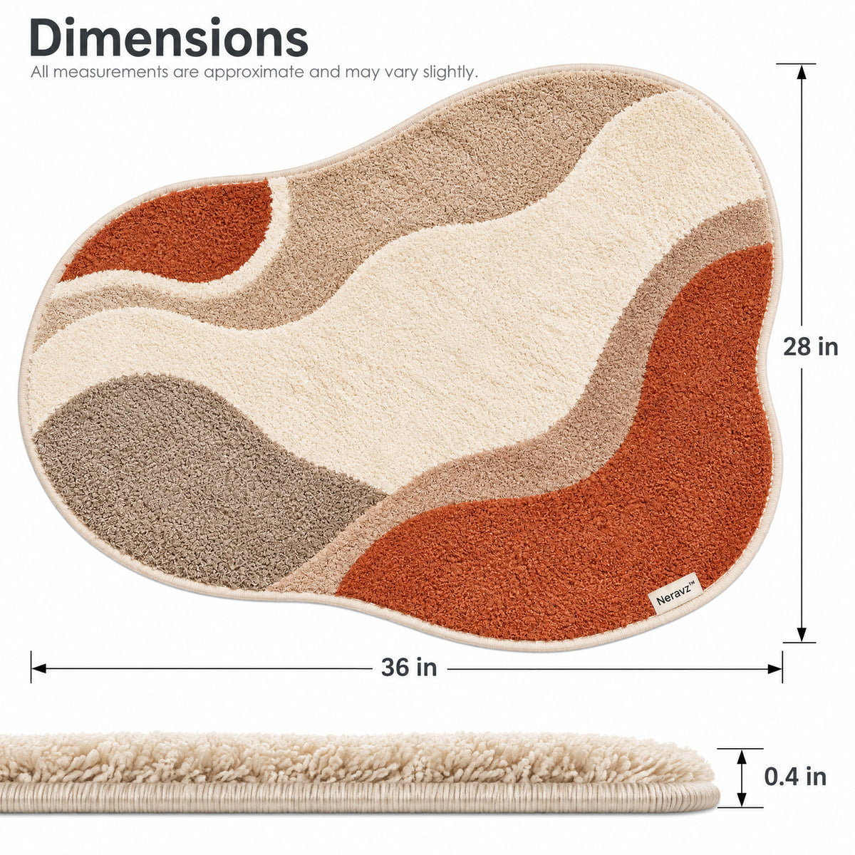 Neravz abstract wave rug photo 2