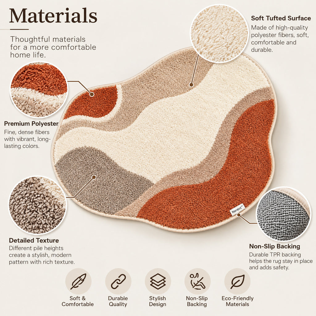 Neravz abstract wave rug photo 3