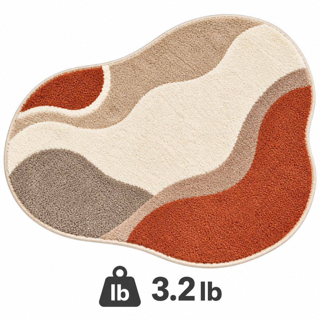Neravz abstract wave rug photo 4