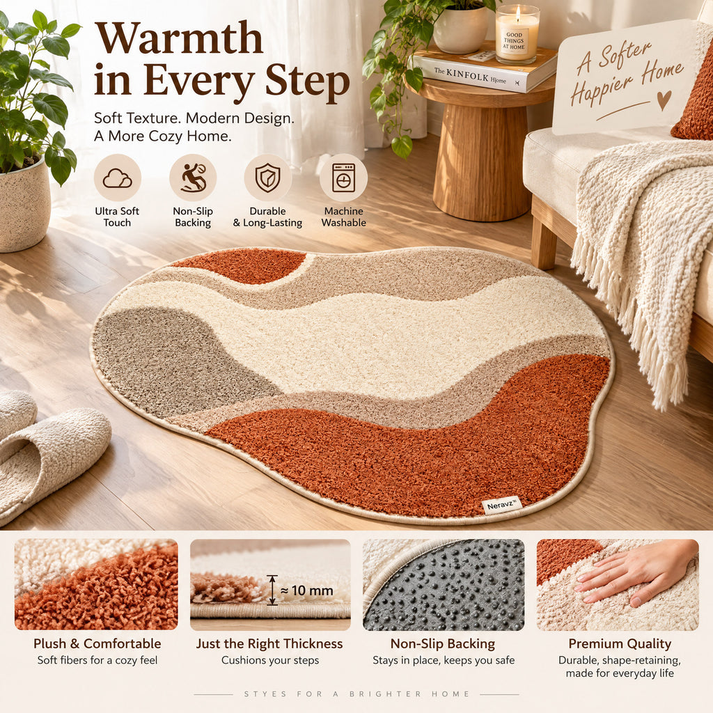 Neravz abstract wave rug photo 5